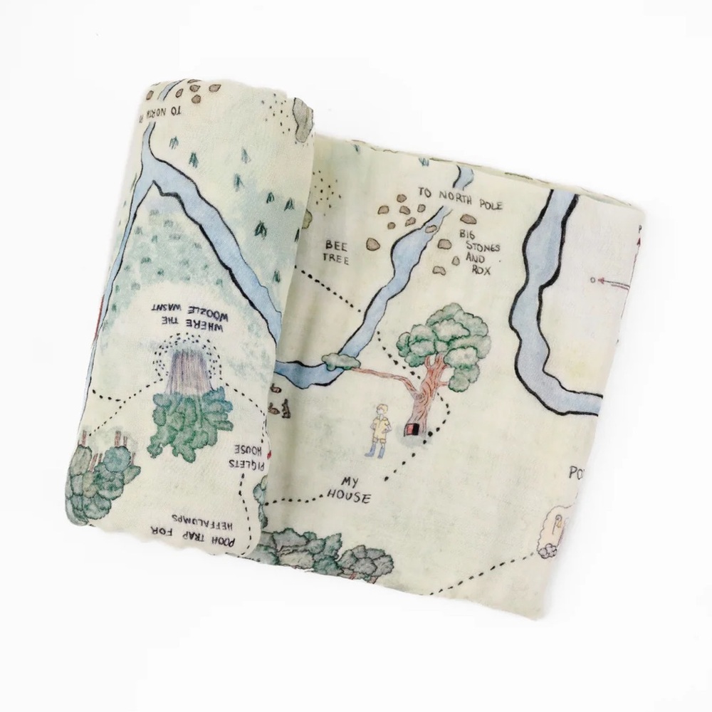 Little crown and capes HUNDRED ACRE WOOD SWADDLE BLANKET